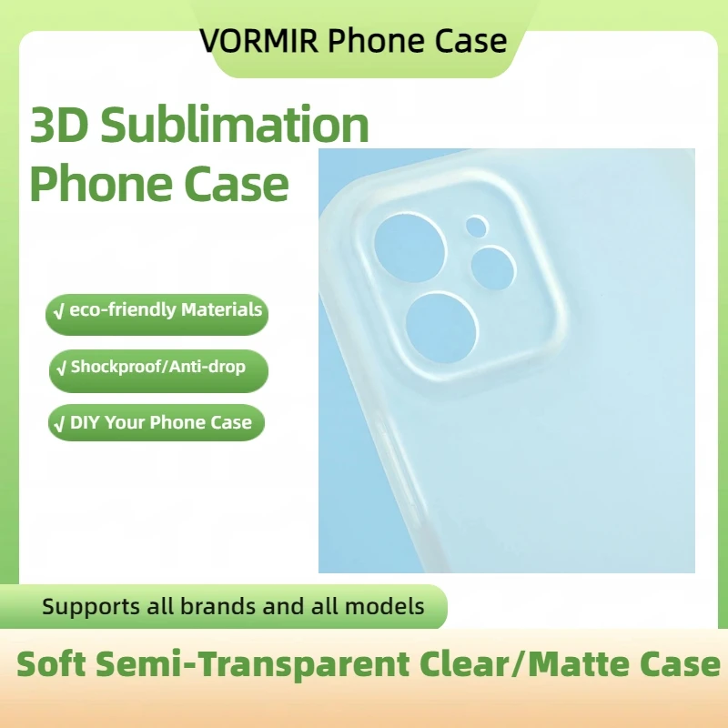 

Оптовая продажа, роскошный 3D мягкий сублимационный полупрозрачный чехол из ТПУ с полной оберткой, матовый чехол с защитой камеры для iPhone 12 13