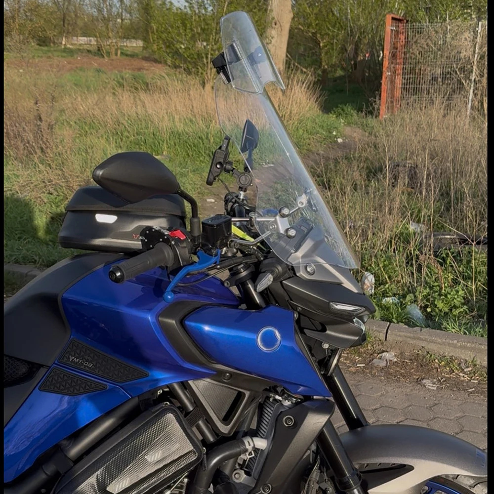 MT03 Windscreen For Yamaha MT 03 MT-03 Windshield Screen Protector Windproof with Bracket Wind Deflector Motorcycle Accessories