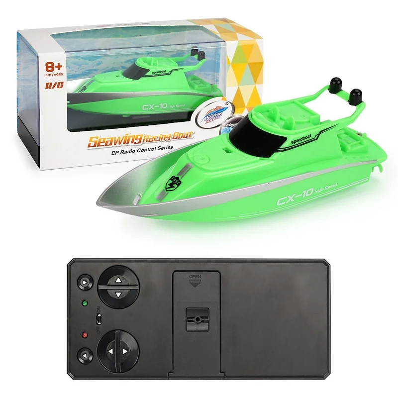 새로운 미니 시뮬레이션 경쟁용 스피드 보트 전기 무선 원격 제어 보트 어린이 및 소년용 여름 장난감