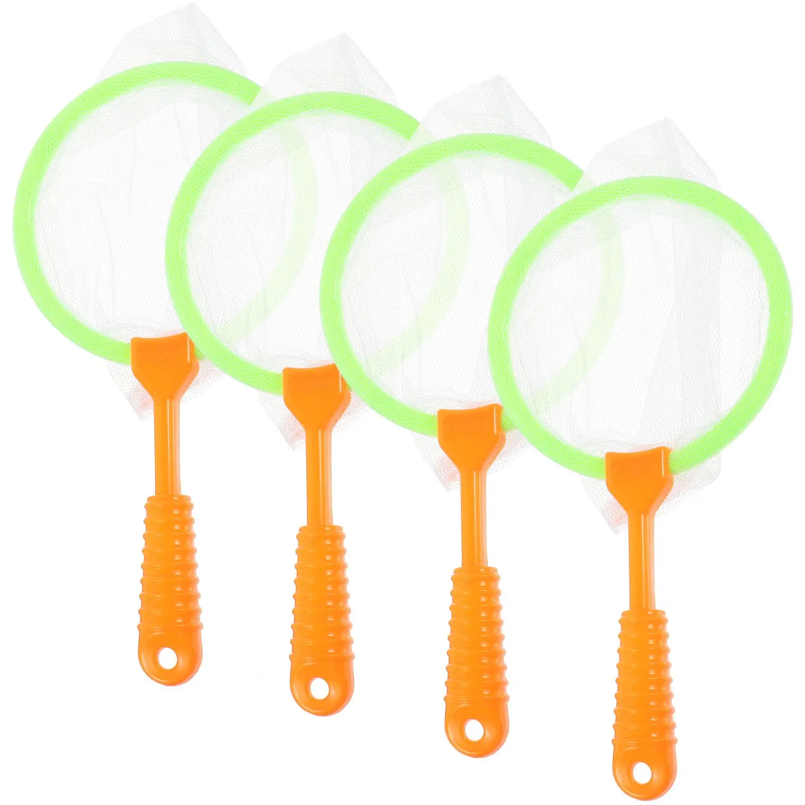 

4 Pcs Plastic Mesh Bag Children Fishing Nets Bath Beach Toys Children's Mini