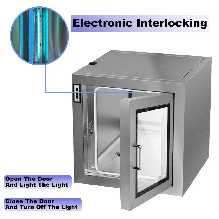 Static Air Shower Pass Box Clean Room Window Cleanroom Pass Box
