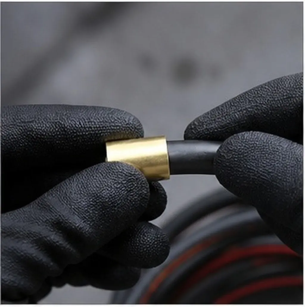 50Pcs Air Hose Compression Fitting Kit Metal Ferrules Sleeves Repair Tool for Sprayer Torch Tube Hydraulic Welding Flame Cutting