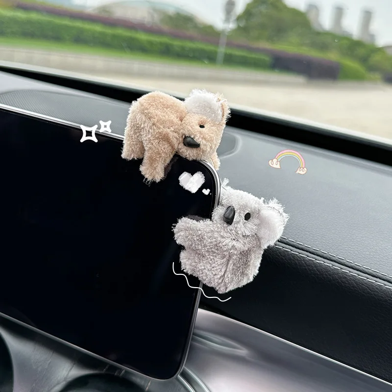 Cute Koala Car Decoration kawaii Auto Rearview Mirror Car Center Console Air outlet Clip Ornament Car Ineriror Accessories