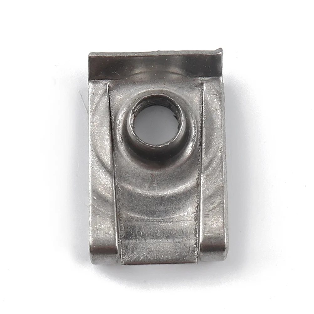 

120pcs U Nut Fasteners Manganese Steel Spire U Clip For Panel Bumper Motorcycle Fairing Bodywork Wire Cable Mounting