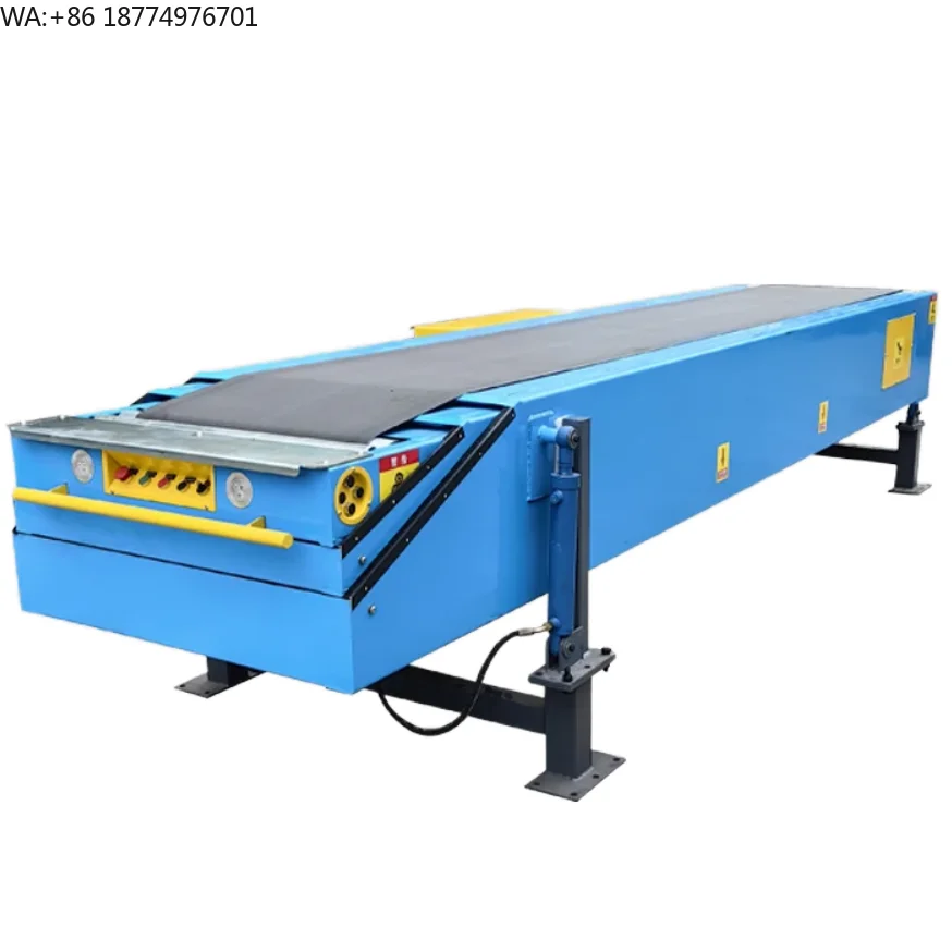 Custom Belt Retractable Conveyor for Transporting Bagged Products Truck Loading Unloading Conveyor Rubber Extended Belt Conveyor