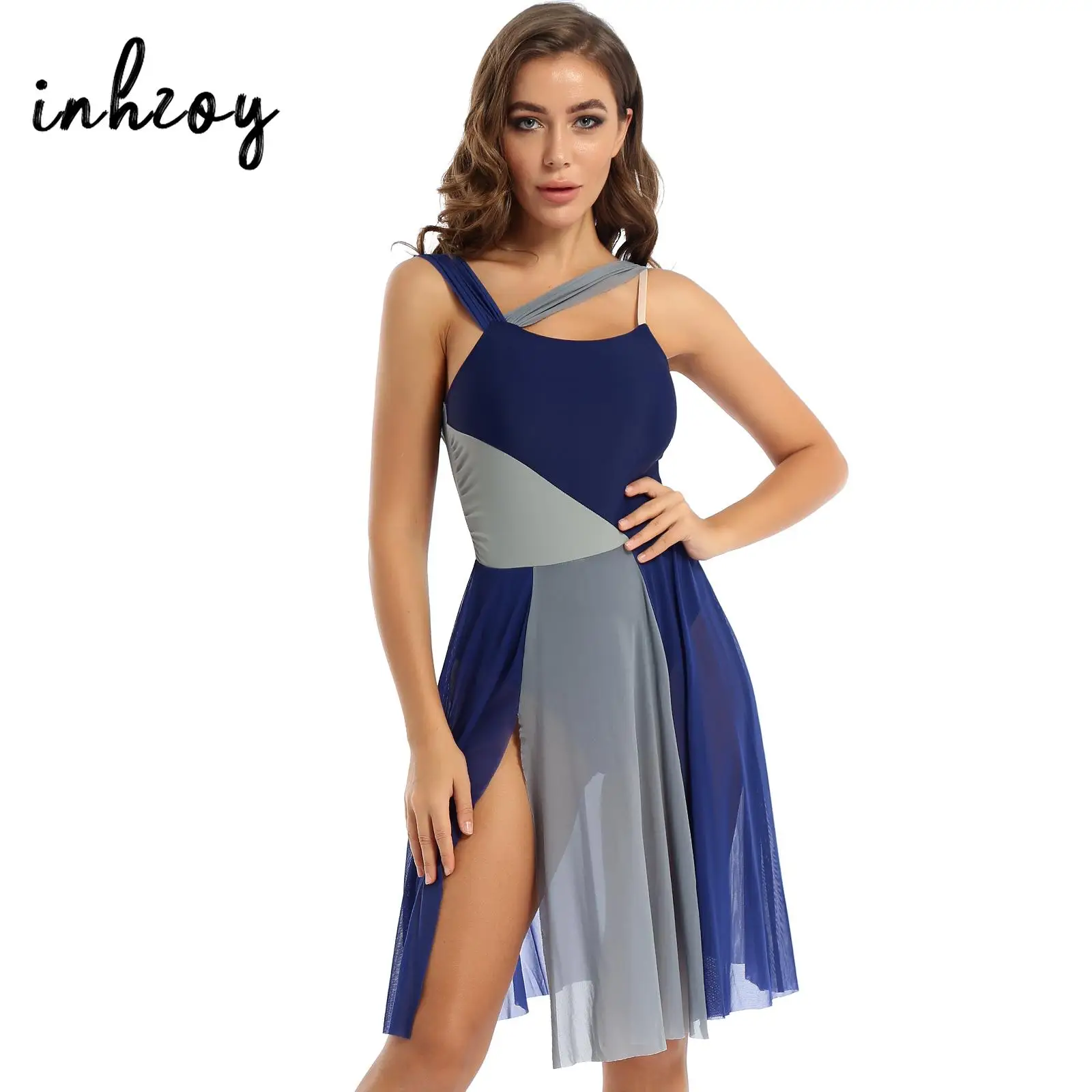 

Женское бальное трико без рукавов, лирическое современное платье для латинских танцев, одежда для современных танцев