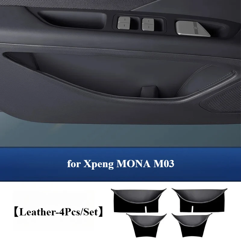 

Для Xpeng MONA M03 автомобильная дверь, слот для хранения, подушка, кожаная защитная нижняя сумка для хранения, карман, декоративные автоаксессуары