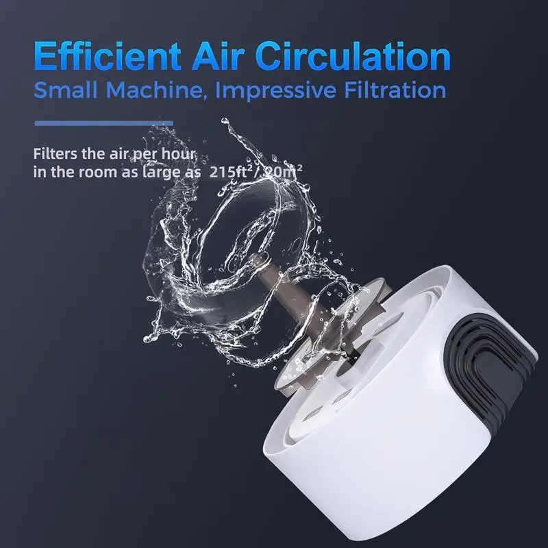 3 in 1 Air Purifier Aromatherapy Diffuser Space Humidifier, Water-based Air PurifierPortable Desk Air Purifier with LED Light