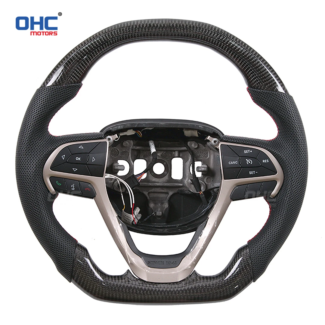 Carbon Fiber Steering Wheel For Jeep Compass Renegade 2017-2022 Customized Steering Wheel No Airbag