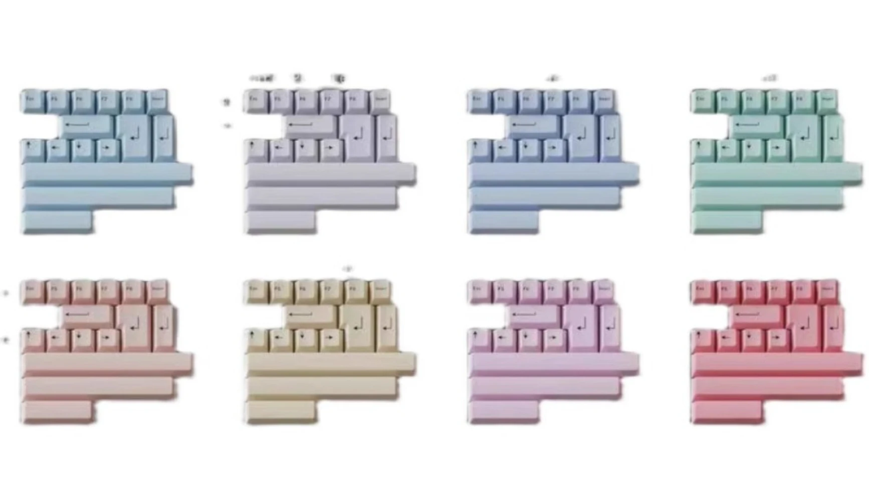 GEEKARK Solid Color Keycap 16 Color Supplement Set Custom Cherry Profile Key Caps PBT MX Switch Artisan with Mechanical Keyboard
