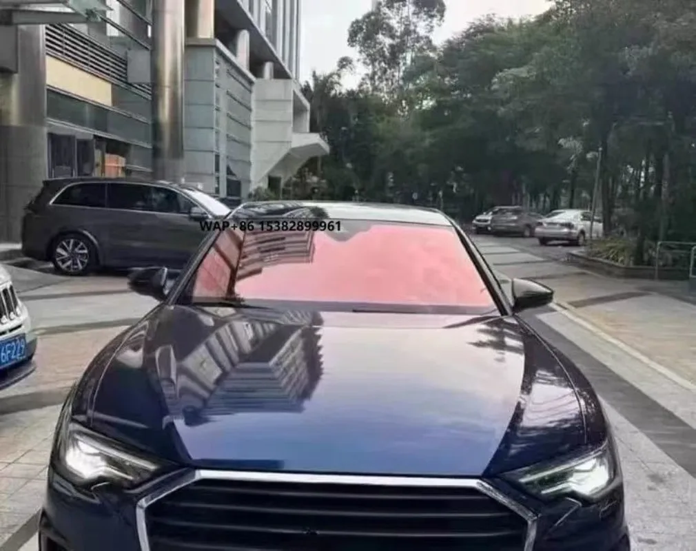 2026 VLT85% Red Chameleon Tint Car Window Film Windshield Solar Colored Sunset Chameleon Film for Car Body