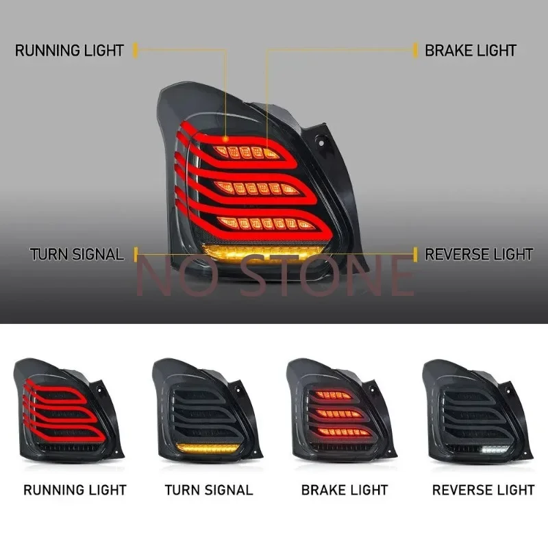 Suzuki Swift 3th 2017-2022 Start Up Animation Sequential Turn  Assembly LED Tail Light