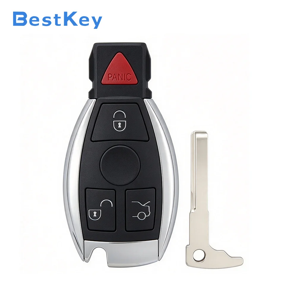 Best Key Keyless Go Smart Key 3/4 Button 315/434MHz BGA FCC IYZDC11 IYZDC07 IYDC10 for Mercedes Benz C E ML GLK SLK 2007-2012 5