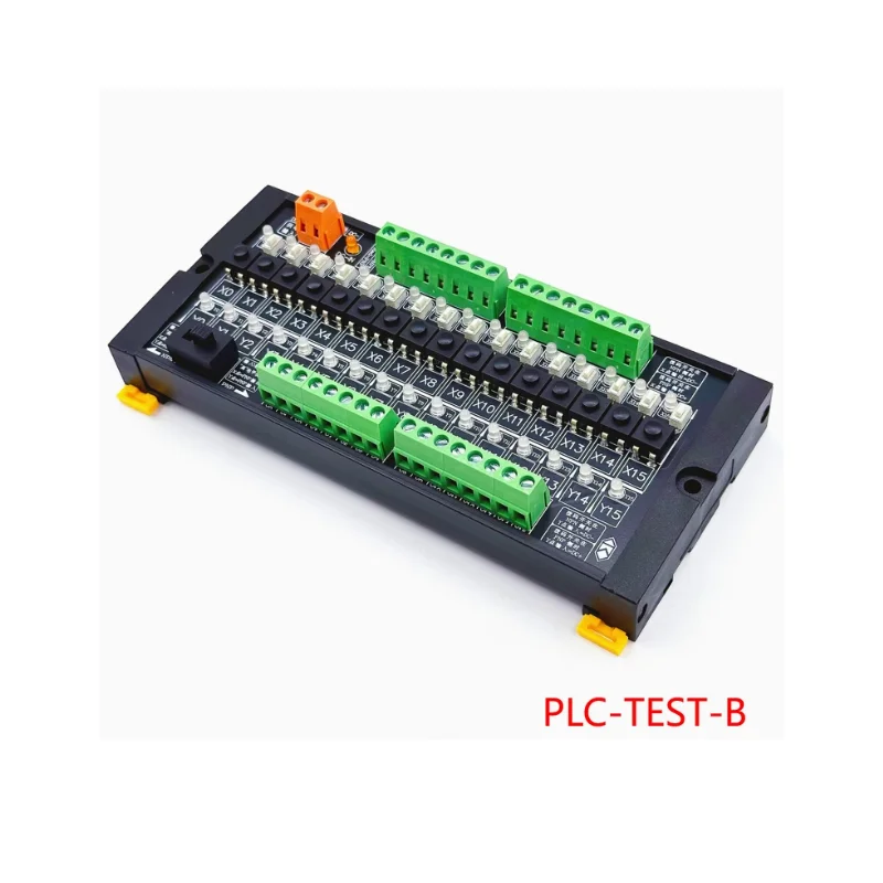 PLC Test Board 16 Channel Input/output Debugging Module Compatible with NPN/PNP Button Board with DuPont Line