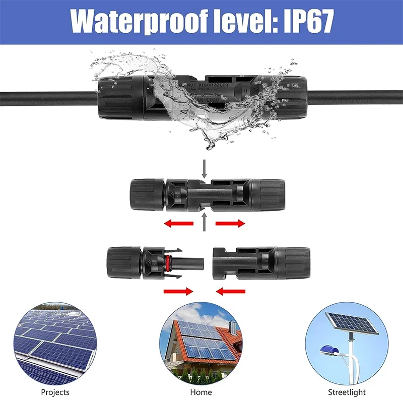 10/20/40/100/200 PCS connettore solare fotovoltaico DC 1000V 30A Kit connettore PV/MC cavi 2.5/4/6mm spina per componenti del pannello solare