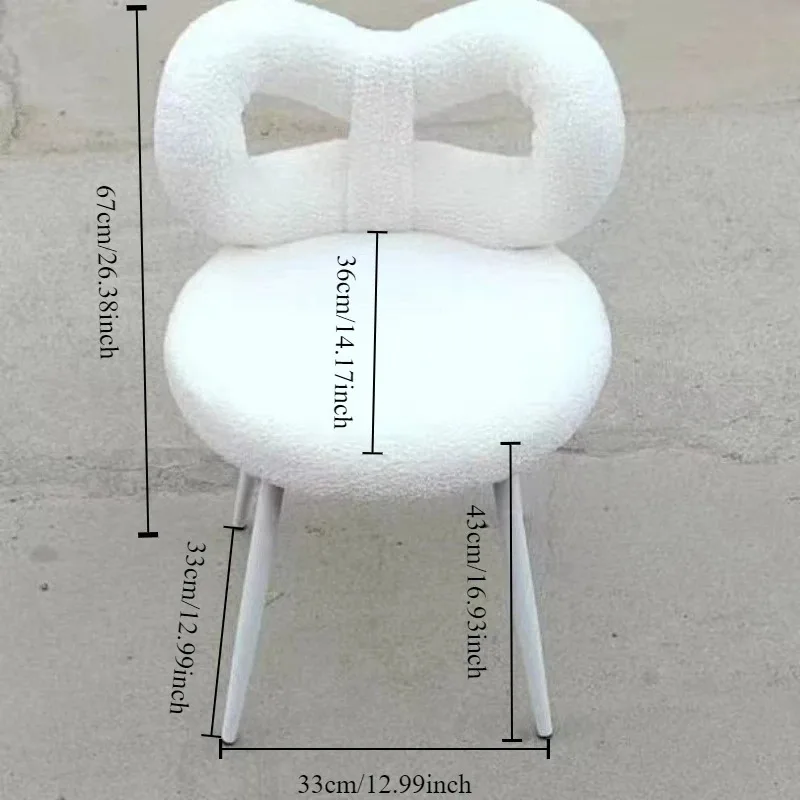 Luxury Modern Simple Household Cream Style Makeup Stools Girl Bedroom Dresser Chair Nail Backrest Stool Home Furniture Ottomans