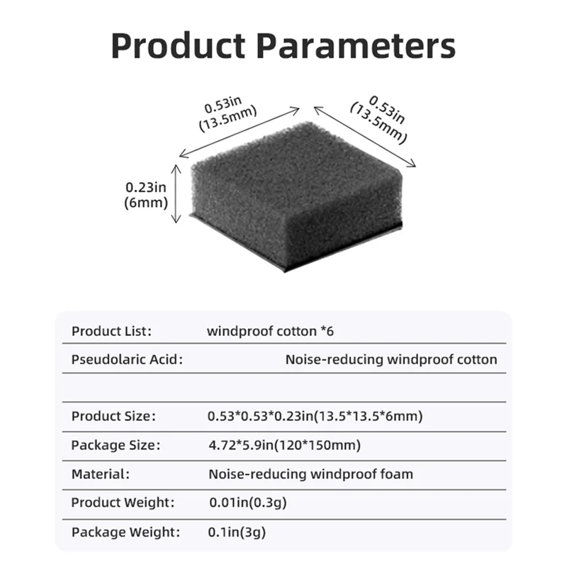 Nowość! 6 szt. Osłona przeciwwietrzna mikrofonu aparatu do aparatu Insta360 X4, gąbka redukująca szumy, wiatroodporne etui do nagrywania wideo