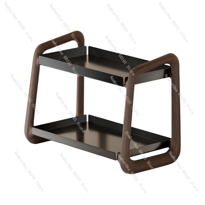 Elegant Double Layer Coffee Cup Holder Rack Large Capacity Home Kitchen Countertop Storage Organizer Luxury Table Mug Display
