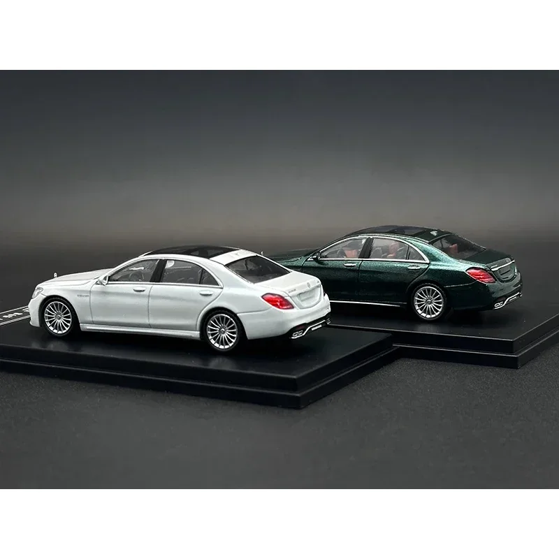 KING 1:64 S65 W222 Metal WHITE Green Diecast Diorama Car Model Toys