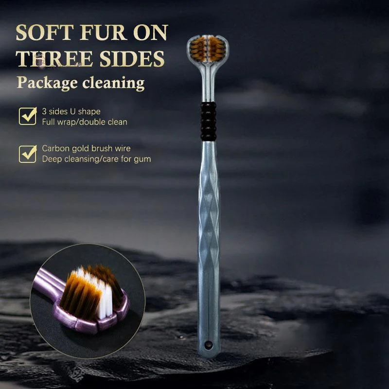 

[W] 1PCS/2PCS/4PCS/8PC Three Sided Soft Bristled Toothbrush Adult Household Cleaning And Gingival Protection Advanced Toothbrush