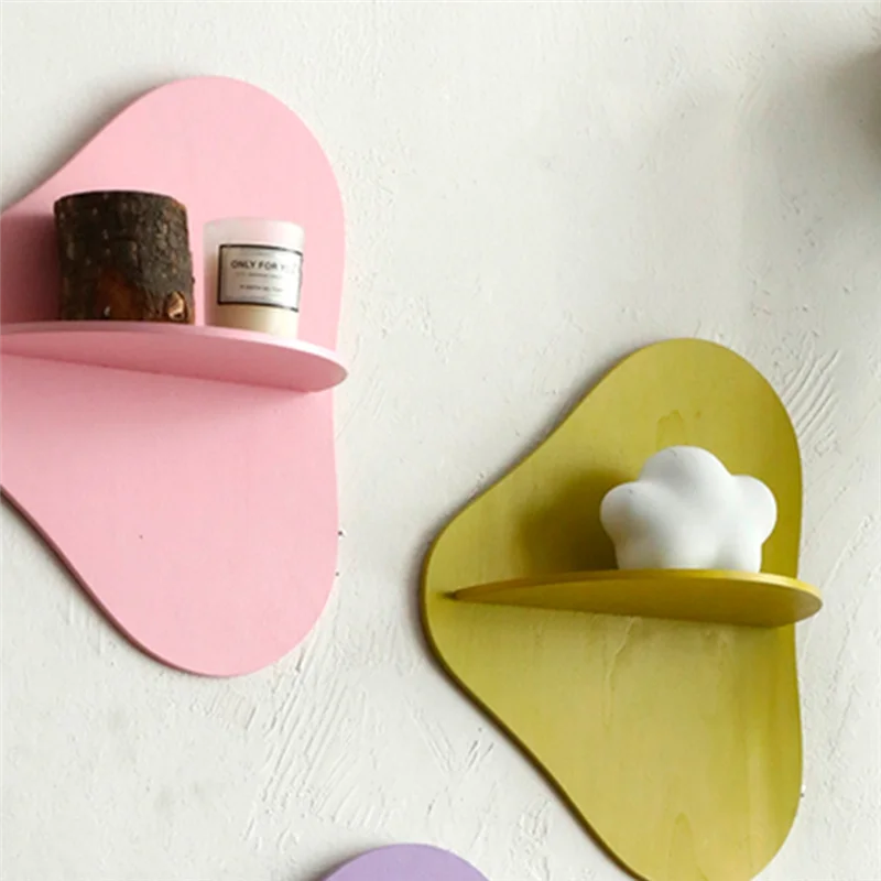 AB42-رف جدار ملون عرض موقف رف أحواض النبات تخزين الرف تزيين جدار ديكور هدية