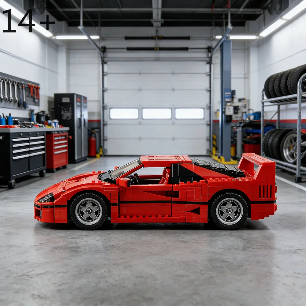 

moc 2026 10248 bricks F40 Compatible Red MOC-49743 Sports Car 1192PCS Splicing Creative Education Holiday Toy Model DIY Kid Gift