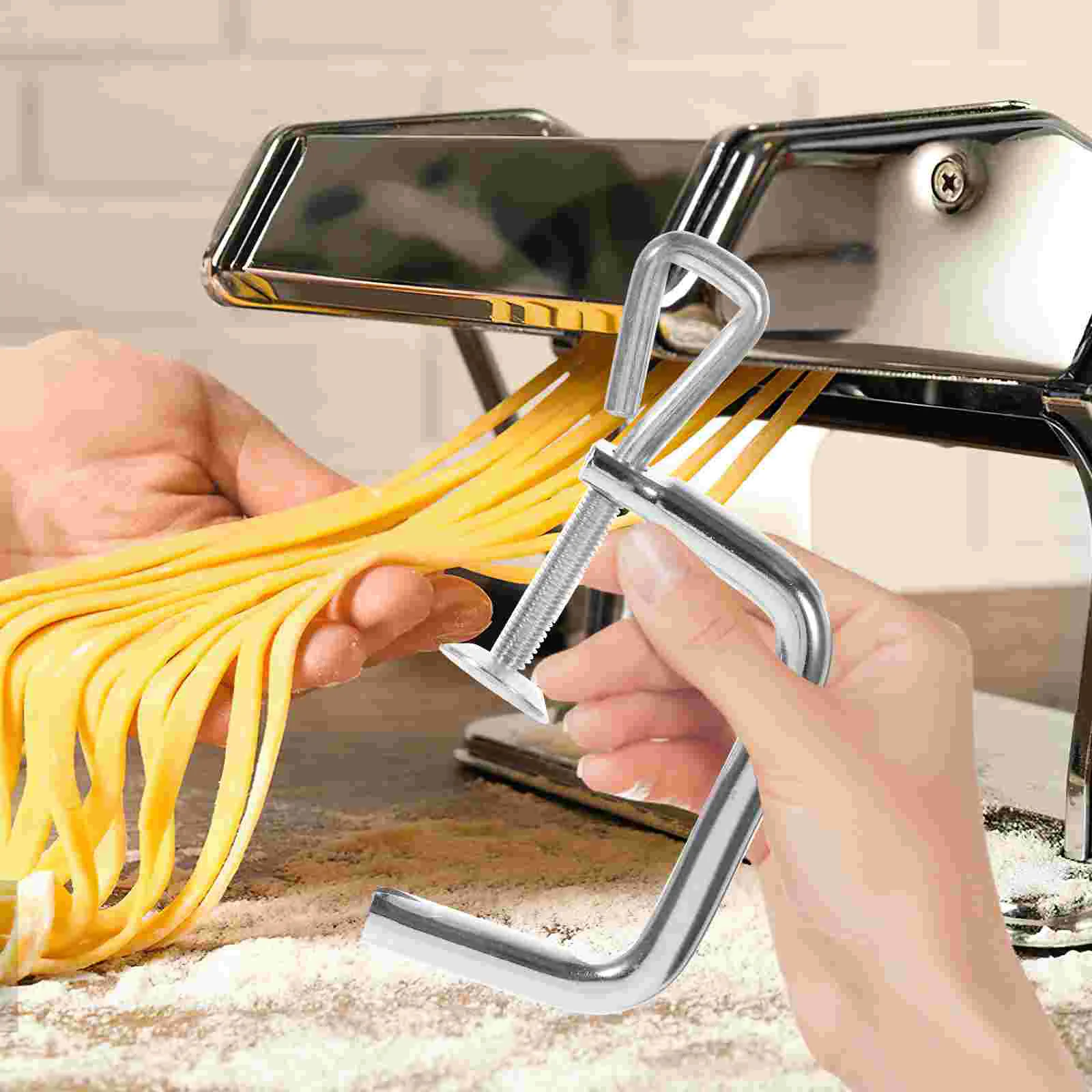 Noodle Machine Accessories Rigatoni Pasta Maker Fixing Clamp Hand Crank Making Part Ferroalloy Clip