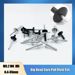 20-40pcs Aluminum Large Flange Pop Open Hollow Blind Rivets Large Cap Leaf Bolt Dropper Self-plugging Rivet Decoration Pull Nail