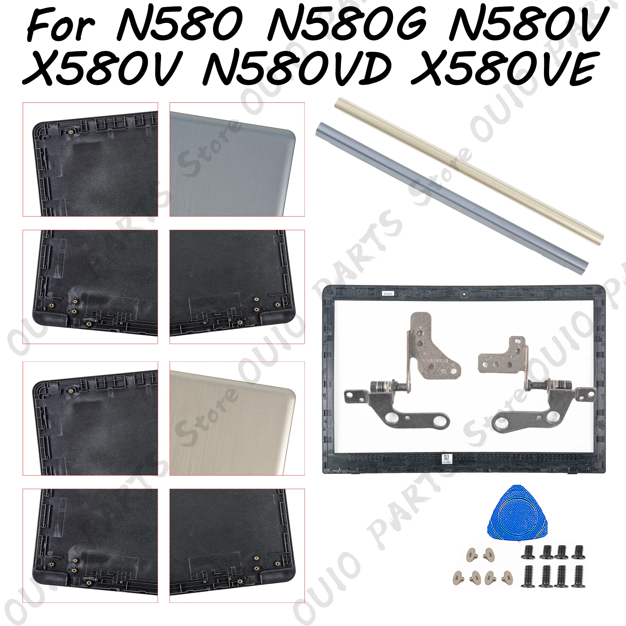 

Новый чехол для N580 N580G N580V X580V N580VD X580VE X580VD N580VE пластиковая задняя крышка ЖК-дисплея/рамка/замена петель