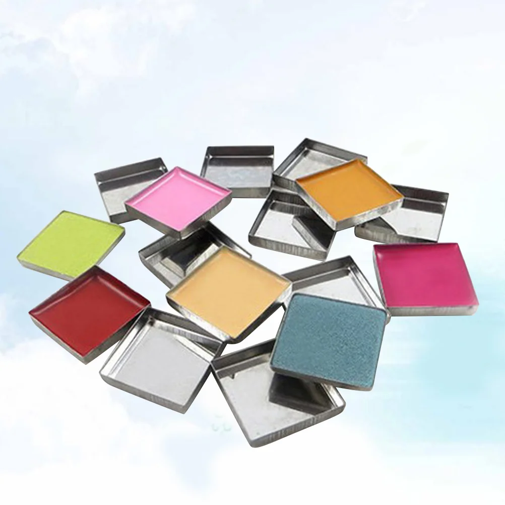 56pcs Empty Square Metal Pans for Eyeshadow Blusher Pressed Powder Makeup Cosmetics empty pans for eyeshadow