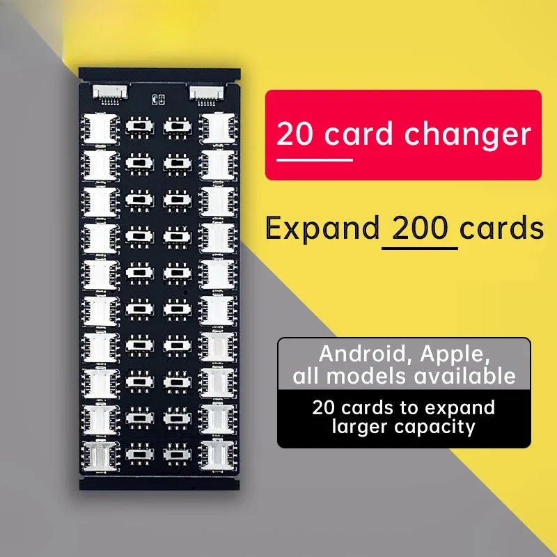 Appareil multi-cartes universel, changeur de carte, emplacement externe pour carte SIM, téléphone portable de grande capacité, Android, Apple, 20, 6 000