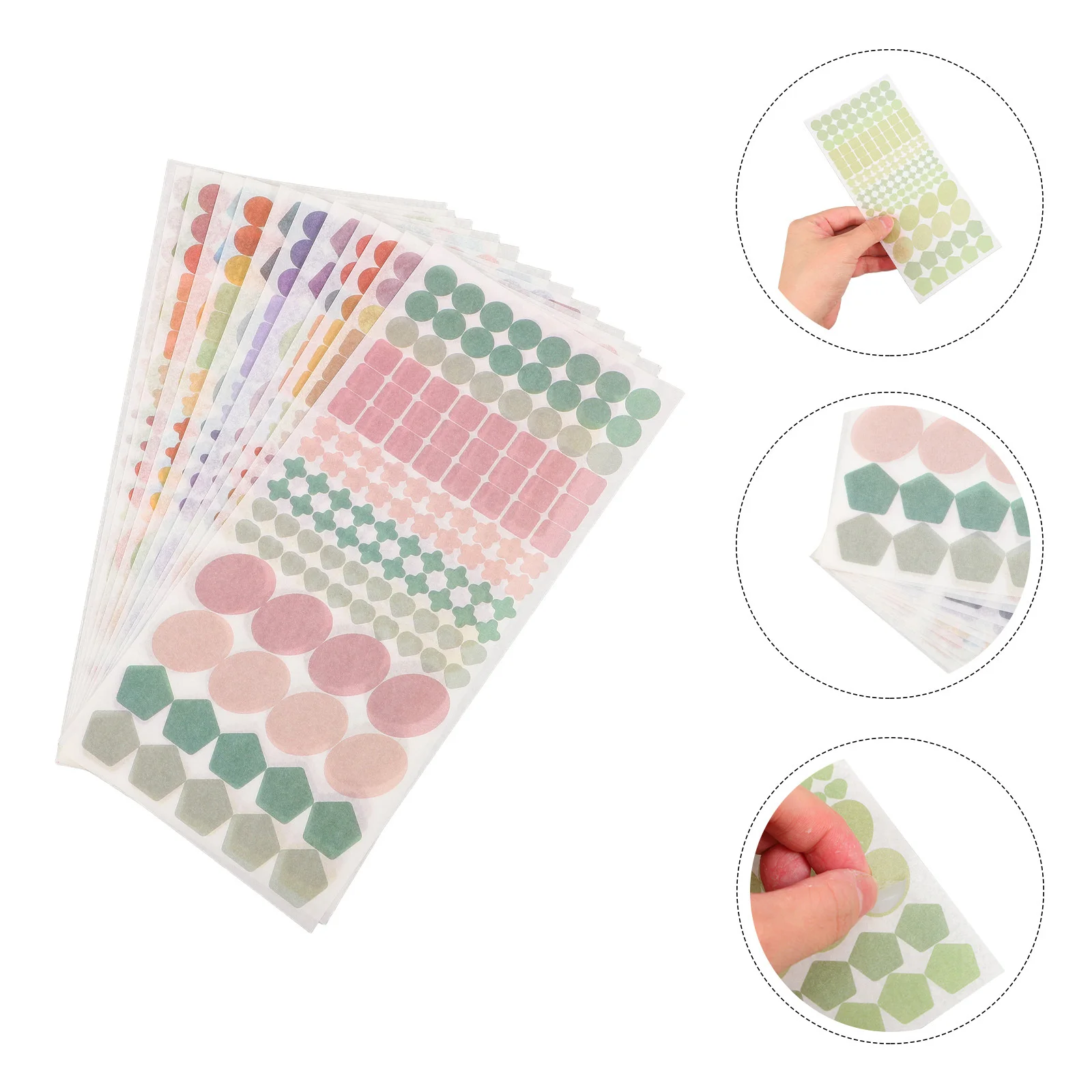 

12 Sheets Washi Sticker Sheets Assorted Geometric Patterns for Journal Decoration Planner Organizers Craft Projects