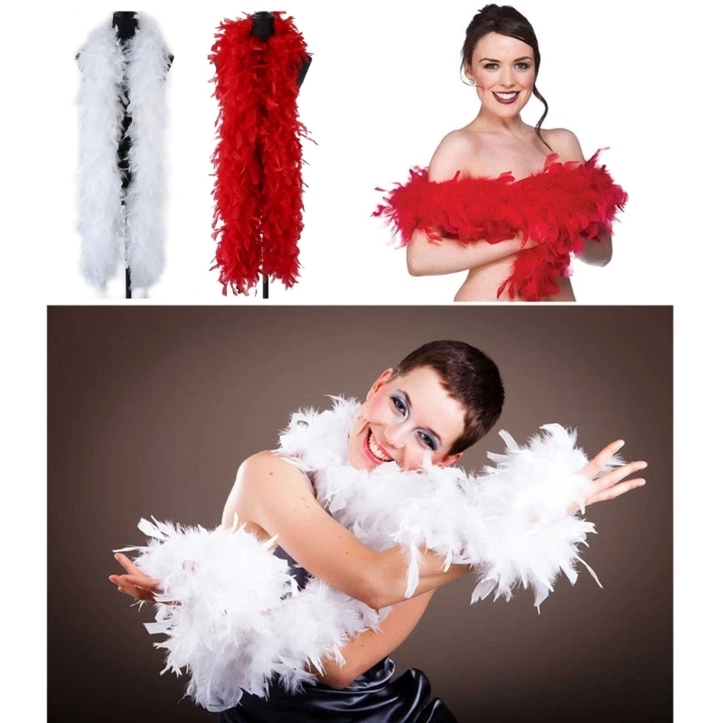 Colorful Plush Feather for Crafts Soft Feather Stripe Wedding Party Costume Nightclub Stage Dancing DIY Decorations