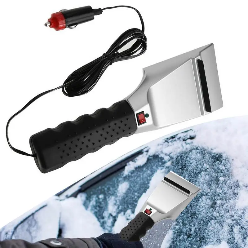 

Snow Shovel For Car Durable Heated Car Window Snow Scraper Windshield Defrosting Cleaning Tool For Trucks SUVs Family Cars