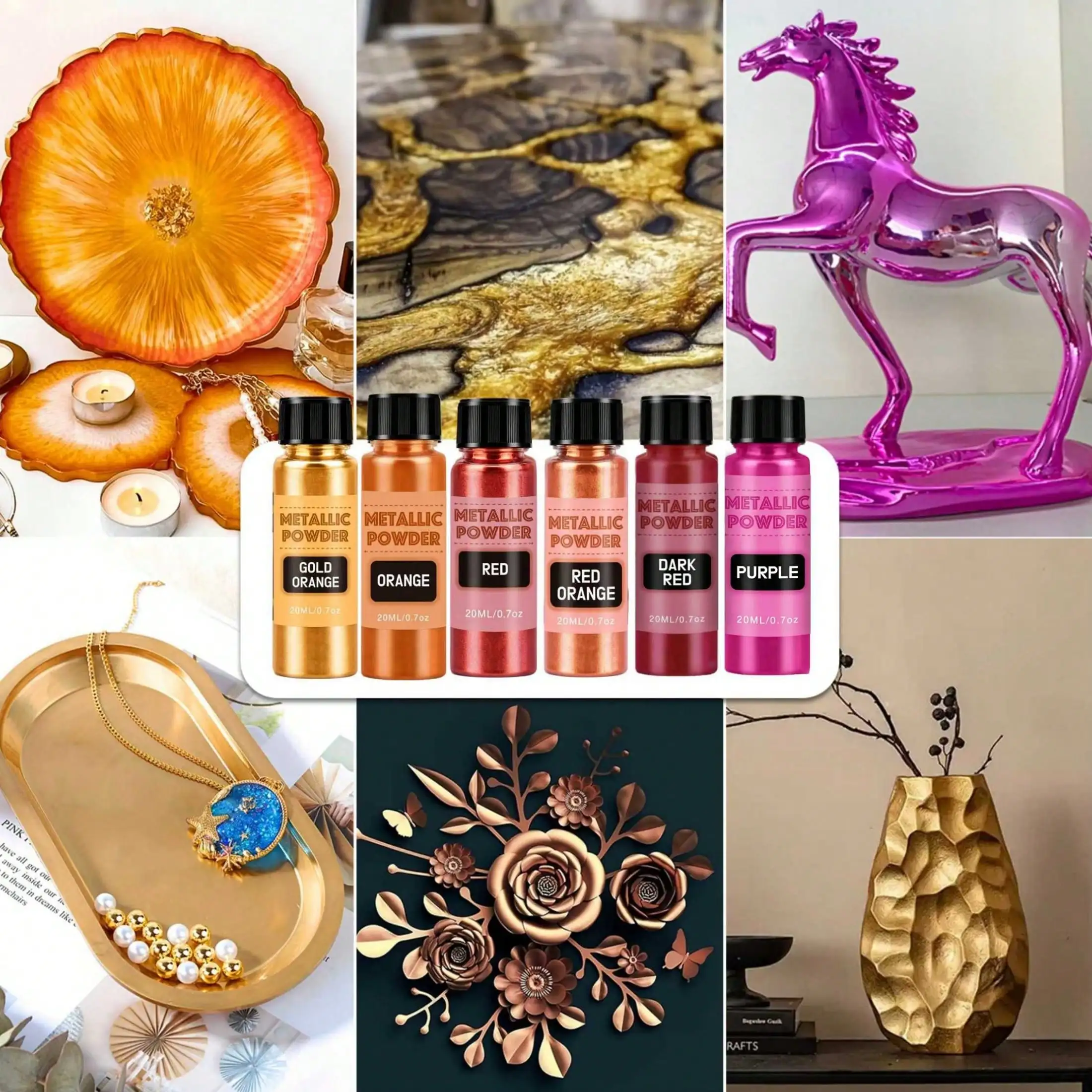 Renkli Tozlar, Metalik Dokulu  - Mica Powder Pigment Metallic Color Epoxy incelemesi ve fiyatı