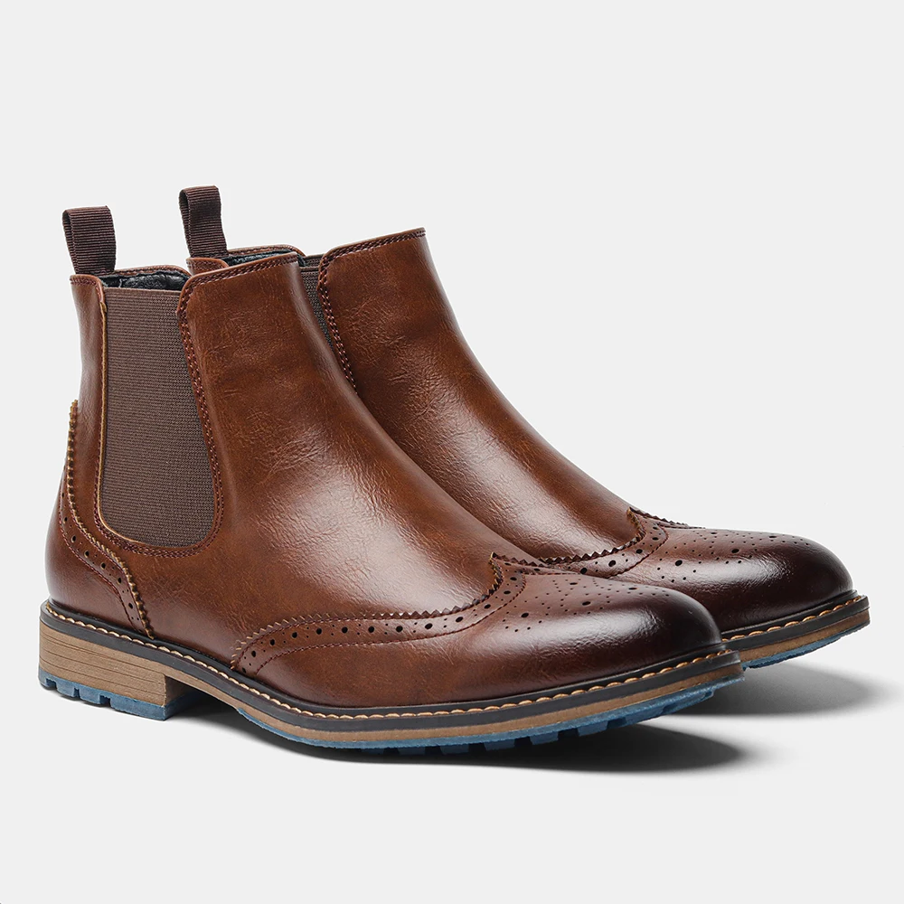 Botas Chelsea Clásicas Rojas 2026 para Hombre, Botas de Moda para Hombre, Botas Casuales de Tobillo para Hombre
