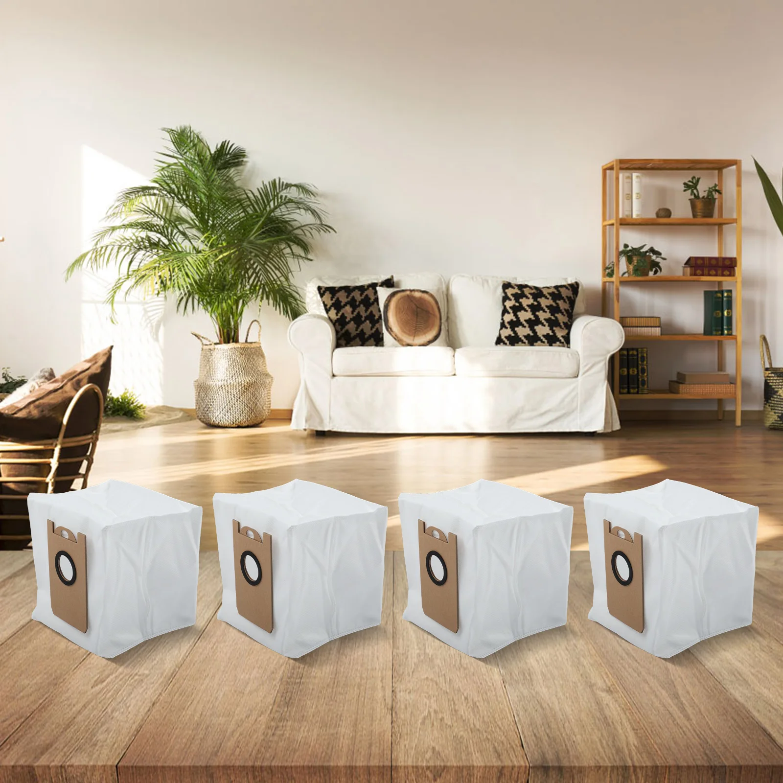 Easy Install Vacuum Accessories Bag Cleaner Robot Vacuum Bags White For T10 Vacuum Bags Hygienic Home Environment