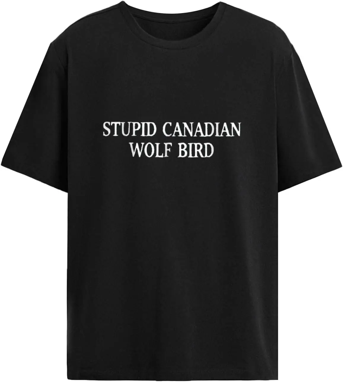 

Набор из 1 футболки с принтом Stupid Canadian Wolf Bird для женщин, винтажный стиль