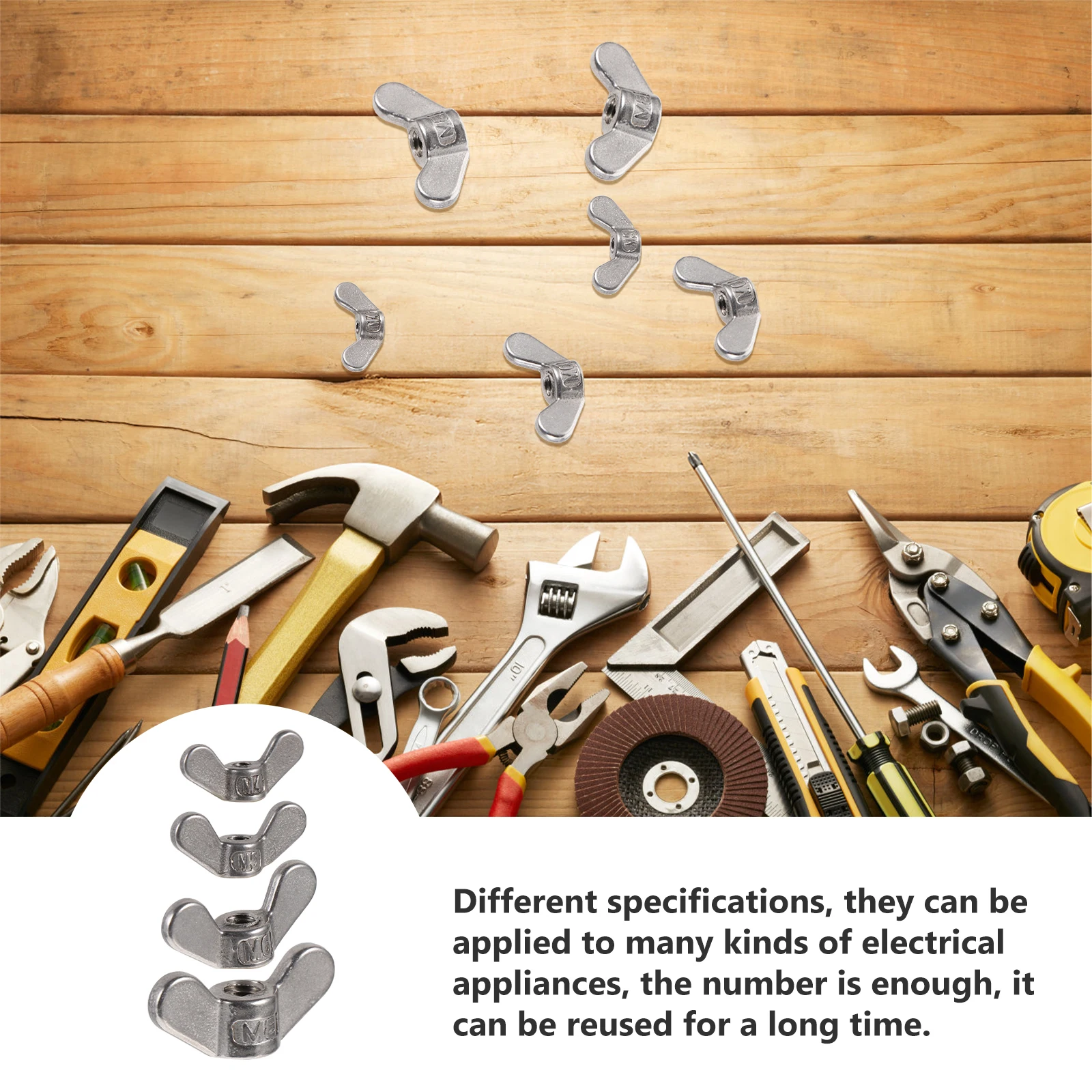 

20 Pcs Stainless Steel Nut H les Machine Hardwares Reusable Easy Install Diy Tools Accessories Thread Nuts