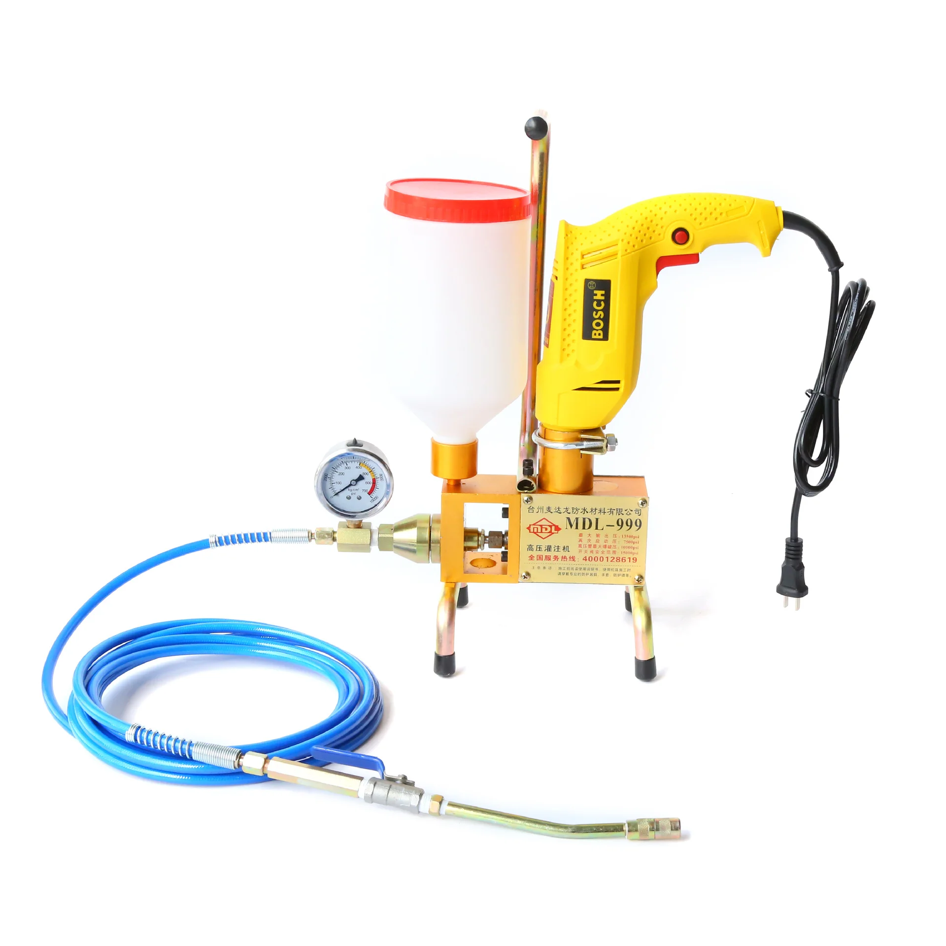 High Pressure Waterproof Grouting Machine 750W Epoxy/Polyurethane Foam Injection Pump Liquid Leakage Tool Grouting Machine