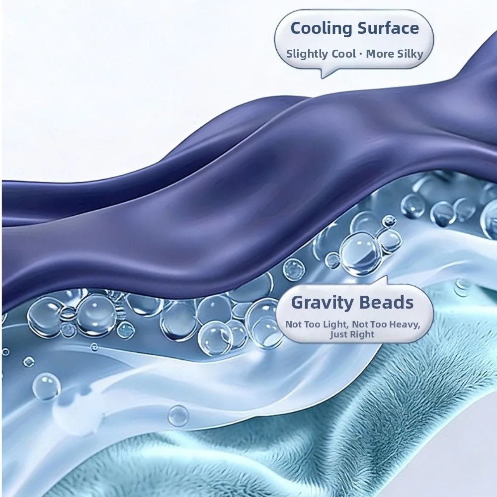 Ultra Light Gravity Weighted Eye Mask Skin-Friendly Soft Breathable Sleep Aid Eyepatch Comfortable Double-Sided
