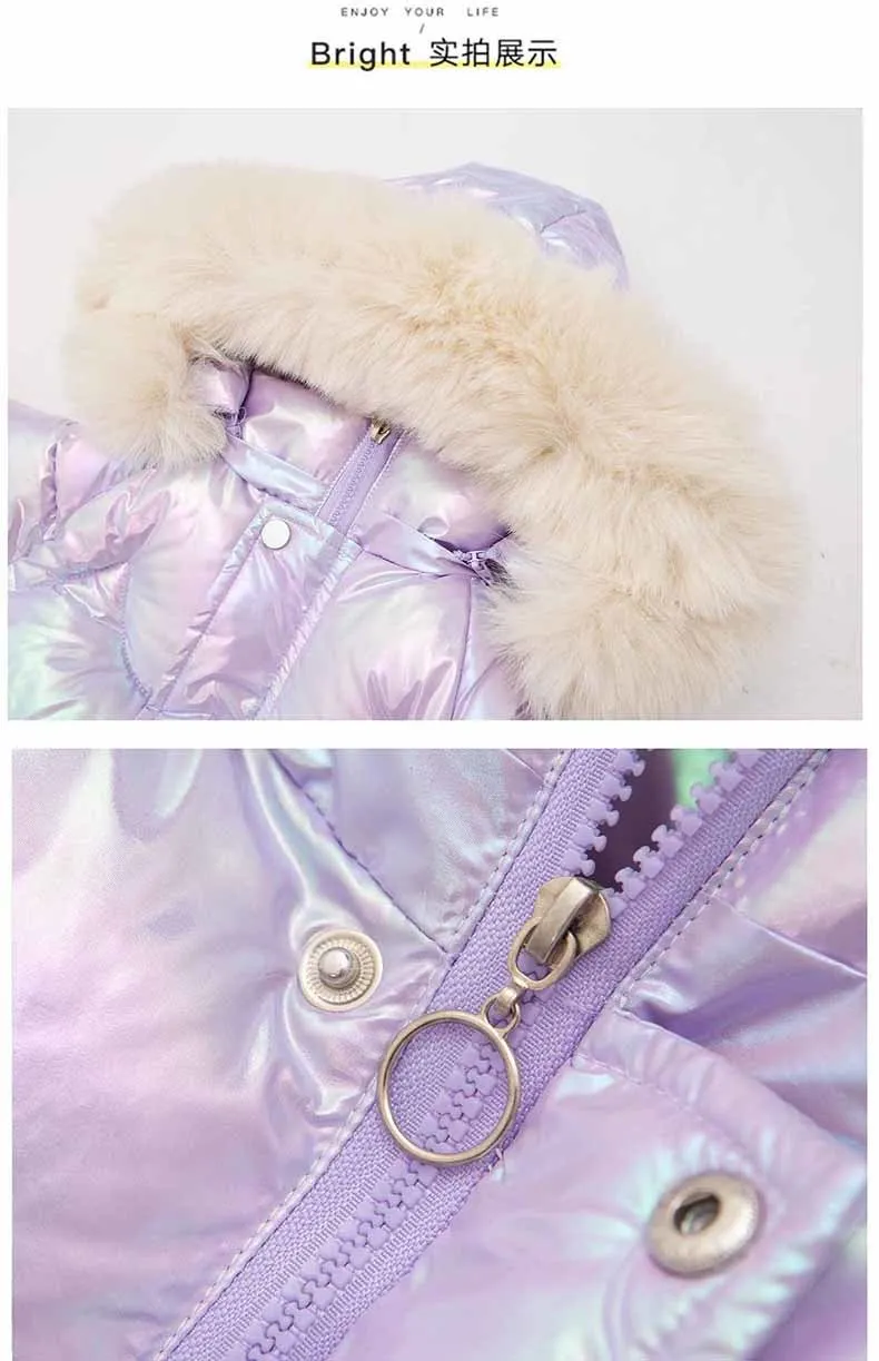 2-10 Jahre Winter-Mädchenjacke mit süßen Flügeln, warmem Pelzkragen, Prinzessinnenmantel mit Kapuze, Reißverschluss-Parka, Schneeanzug, winddichte Oberbekleidung – Detail 19