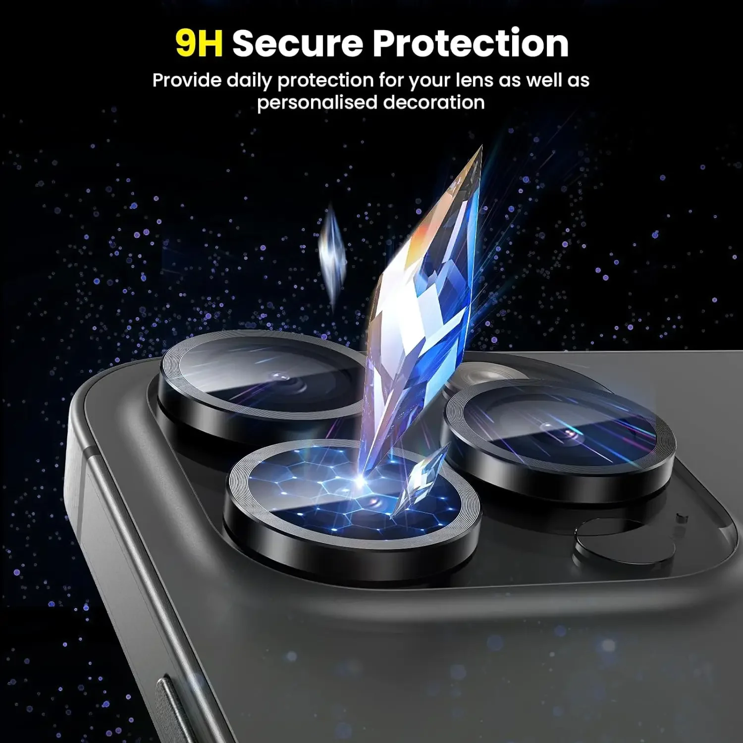 2-3Pcs Metal Tempered Glass Camera Lens Protector Cover For IPhone 15 16Pro Max 15 16 Plus Protection Phone Accessories