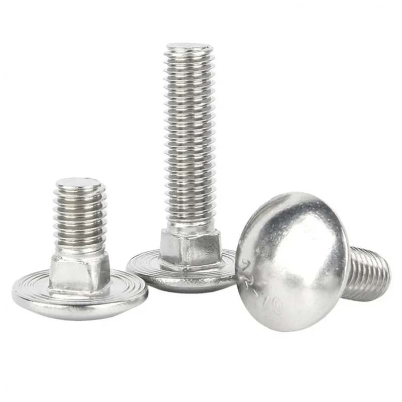M4 M5 M6 M8 M10 M12 304 Stainless Steel Carriage Bolt Round Head Square Neck Screw Length 10- 100mm DIN603