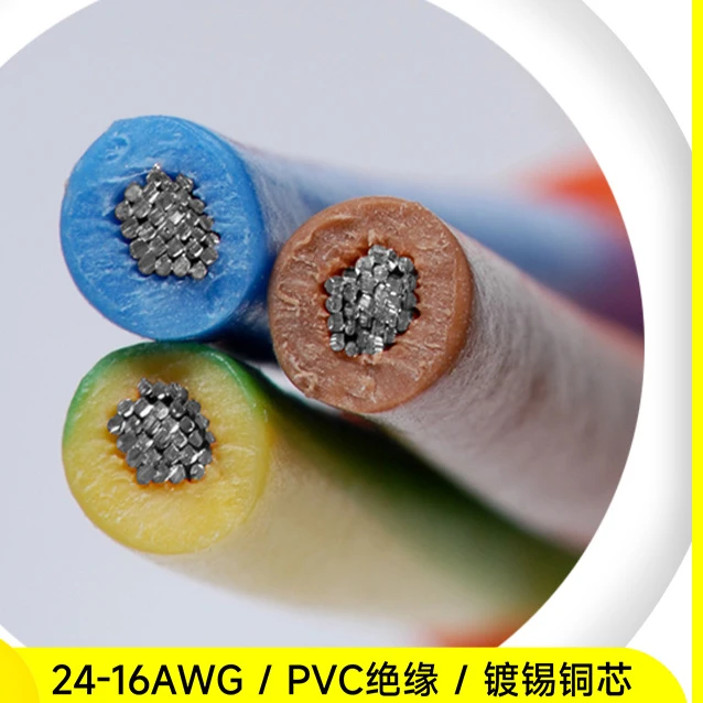 Small roll 1015PVC 20m/roll 24-16AWG inverter wire tinned copper wire