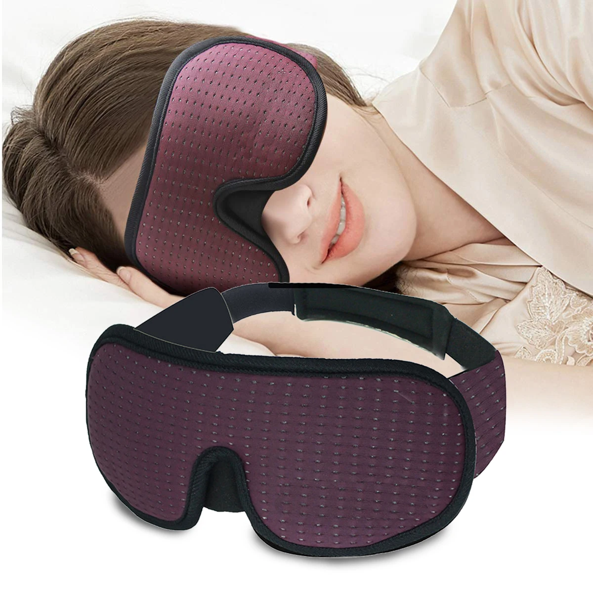 3D Sleeping Mask Block Out Light Soft Padded Sleep Mask For Eyes Slaapmasker Eye Shade Blindfold Sleeping Aid Face Mask Eyepatch