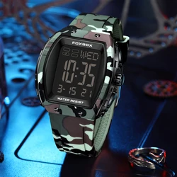 LIGE Men's Fashion LCD Digital Wristwatch Men 50m Waterproof Sports Silicone Strap Watches for Man Casual Electronic Male Clock