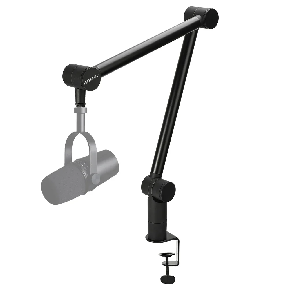 

BOMGE Metal Suspension Scissor Microphone Stand Adjustable Boom Arm Stands for Blue Yeti BM800 USB Condenser Mic With 1/4 Screw