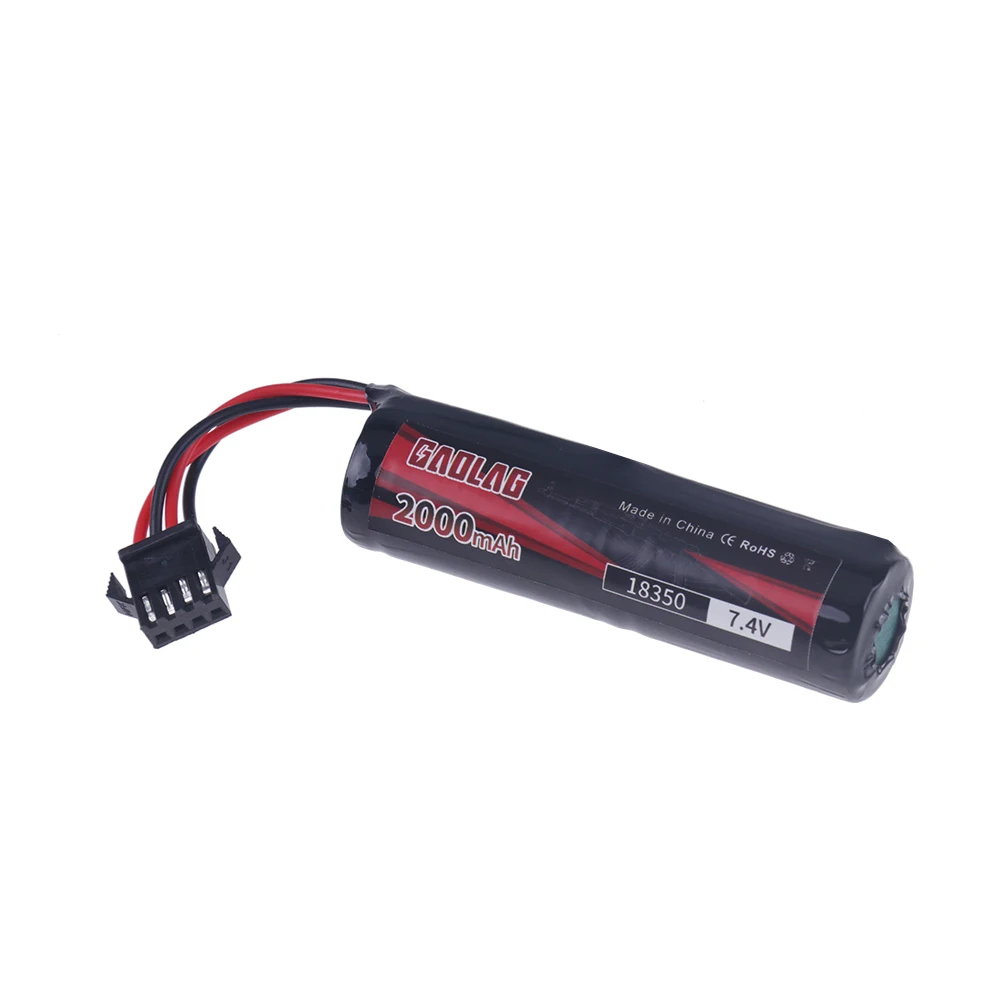 18350 2S 7.4V 2000mAh Li-ion battery /USB charger For Electric water Ball Automatic Pneumatic Toys Gun / Electric Splatter Ball