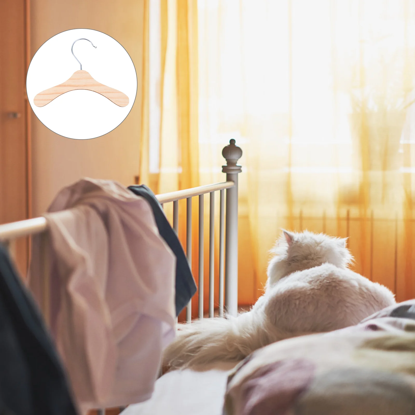 

10 Pcs Pet Hanger Pant Hangers Clothes Clothing Rack Wood Apparel Baby Accessory